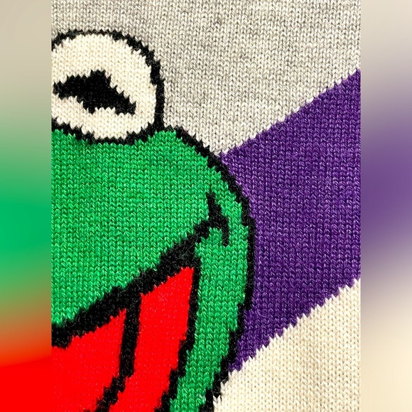 SANDRO X The Muppet Show Kermit The Frog 100% Merino Wool collectable sweater - Picture 9 of 16